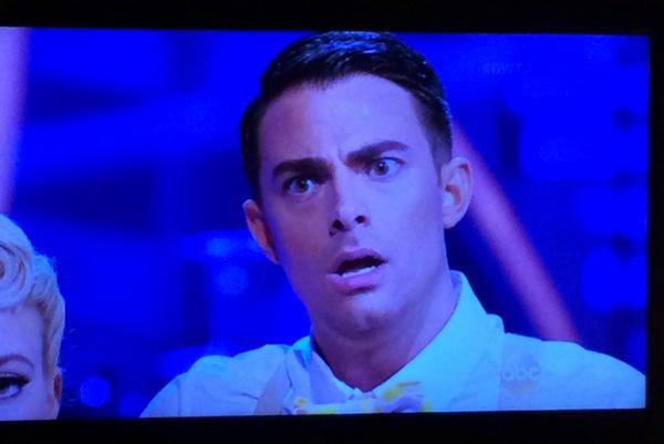 LizRaftery's tweet image. Jonathan's face during @carrieanninaba's critique. #notfetch