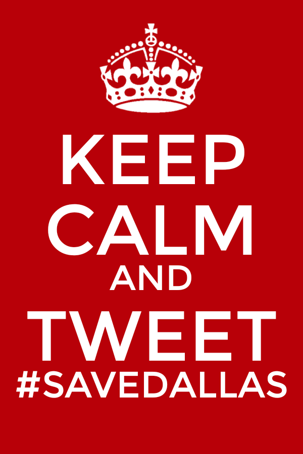 DallasUKfans's tweet photo. Wide awake and helping to #saveDallas http://t.co/o5Tzadxqf8