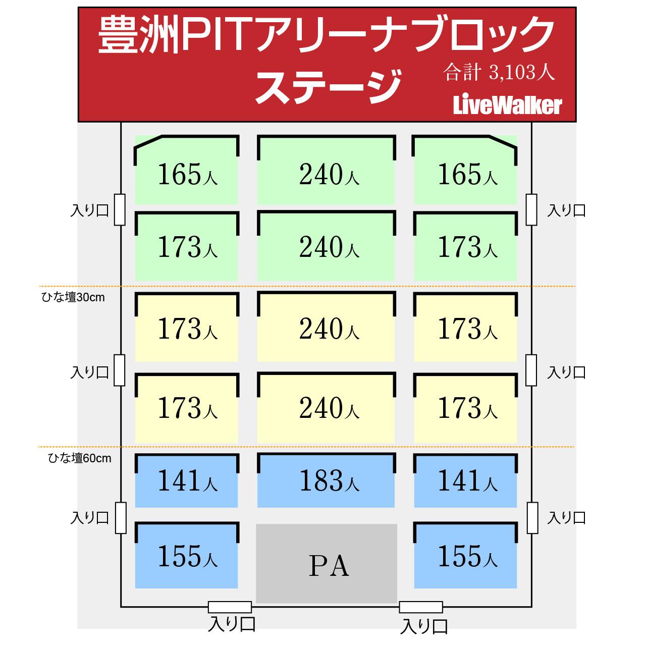 豊洲 pit 座席