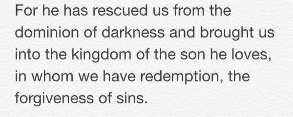 alexklee15's tweet photo. Colossians 1:13-14 #makeHimknown #FOF14 http://t.co/c47WAcVqcr