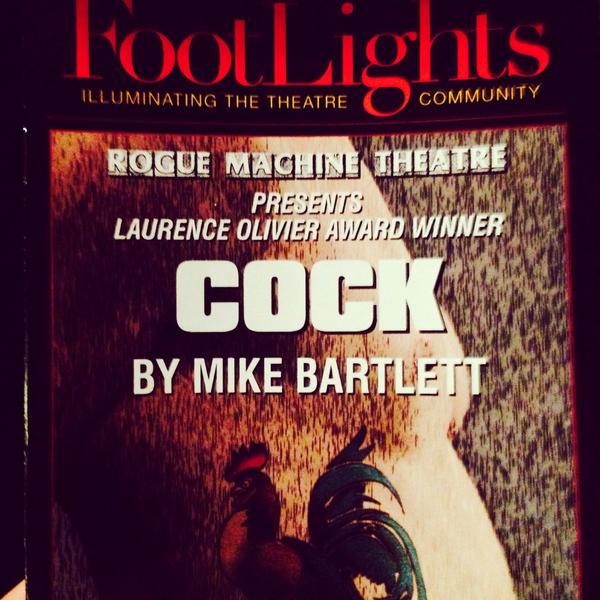 With a title like this, how can you not go see it?! #roguemachinetheatre #cock