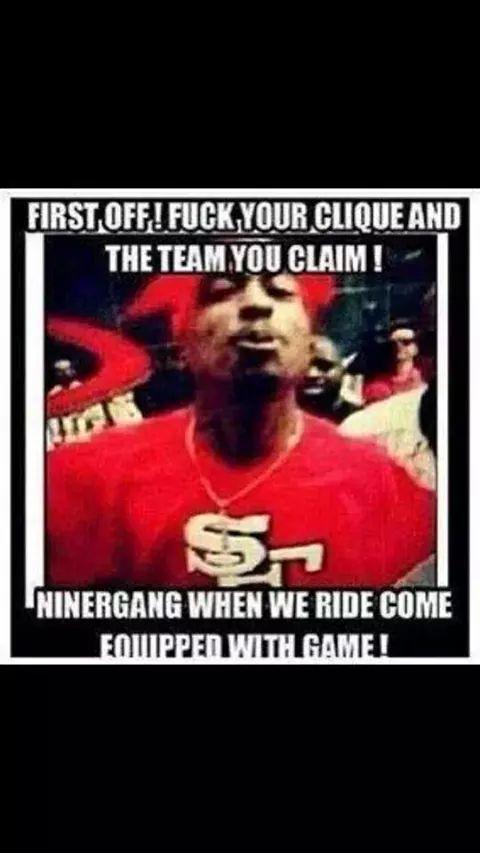 t_rollingfattys's tweet photo. #Niners
#NinerGang 
#NinerEmpire 
Fuck yo team http://t.co/2Mf4OWnoP1