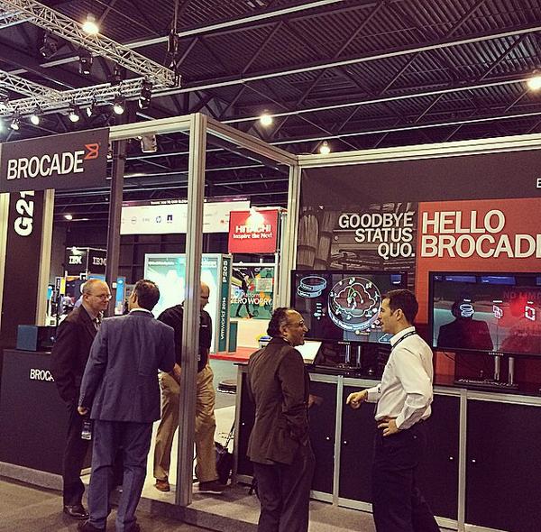 Brocade's tweet photo. #ICYMI Brocade had officially landed in Spain! Who's ready for #VMworld Barcelona? Booth opens at 11a #HelloBrocade http://t.co/hFr9EAMrwI