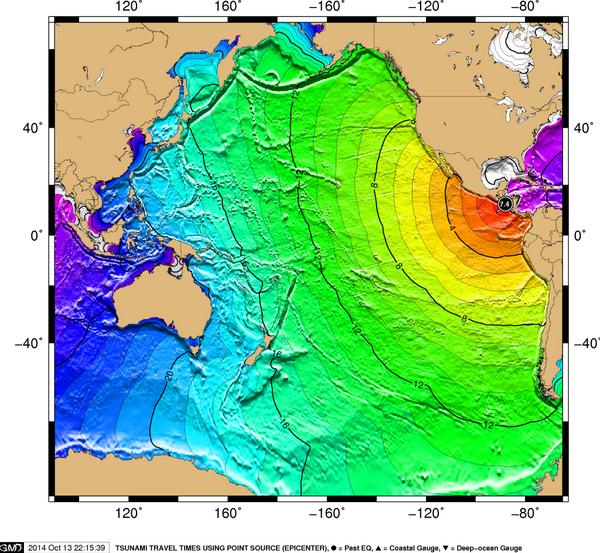 MedioAmbienteSV's tweet image. Alerta de tsunami se mantiene para la costa de El Salvador de acuerdo a modelación del PTWC con información del MARN