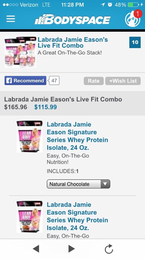lindseylank's tweet image. Anyone have any opinions on Jamie Eason's Live Fit Combo? @Bodybuildingcom #gettinfit 💪