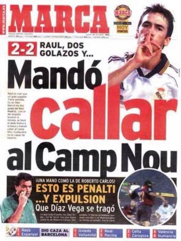 RealGomezRM's tweet photo. Estas eran las portadas de la prensa deportiva hace 15 años. http://t.co/Q2KxeEky0n