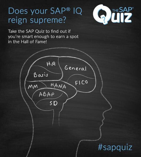 JuwelTan's tweet image. How well do you know SAP? Take the #SAPQuiz and find out your #SAP IQ today!  buff.ly/1yzHk8O