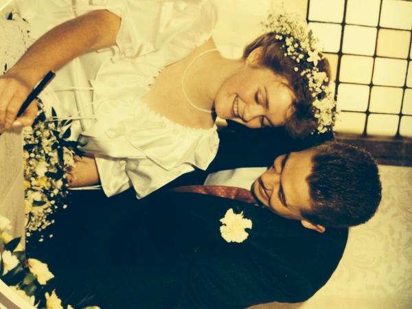Chirpmyster's tweet photo. Signing the register 25 years ago #rememberingourvows #covenantnotcontract http://t.co/Zq8qttADJ2