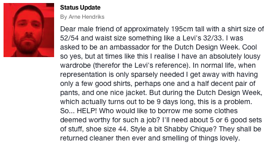 Who helps out DDW ambassador Arne Hendriks <a href="/dept_of_what_if/">Arne Hendriks</a> to find a decent outfit to wear during #DDW14 ???