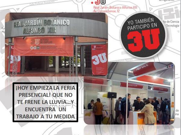 FORO3U's tweet photo. @unicomplutense @UNED @La_UPM encuentra un #trabajo #empleo  a tu medida en @forodeempleo3U @FORO3U ¡OS ESPERAMOS! http://t.co/9Y7nd5Zjh1