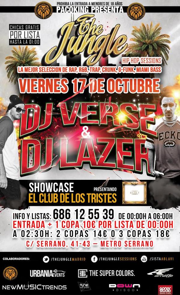 Junglersuporter's tweet photo. VIERNES Y SABADO EN @TheJungleMadrid 
LISTAS Y RESERVADOS VIP: 686125539 @ListasDeSista http://t.co/5tE0rSTDTg