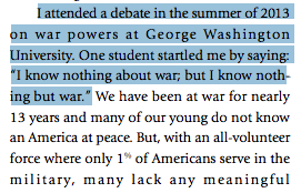 GWUDebate's tweet photo. Sen @timkaine quotes GWDebater @kitkat2020's arg from the GW War Powers Debates! #OnlyAtGW http://t.co/o6cgeENDku pg6 http://t.co/AbULwrlY2h