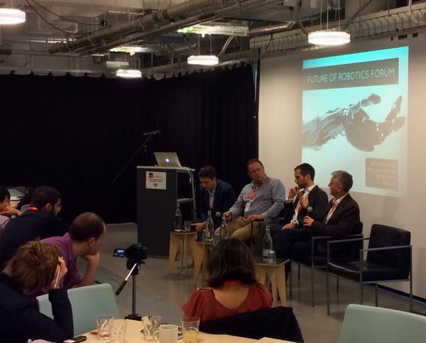 teamrework's tweet image. Great panel with @MKovacRobotics @glennsmith88 &amp;amp; @QBot_UK at #reworkrobotics