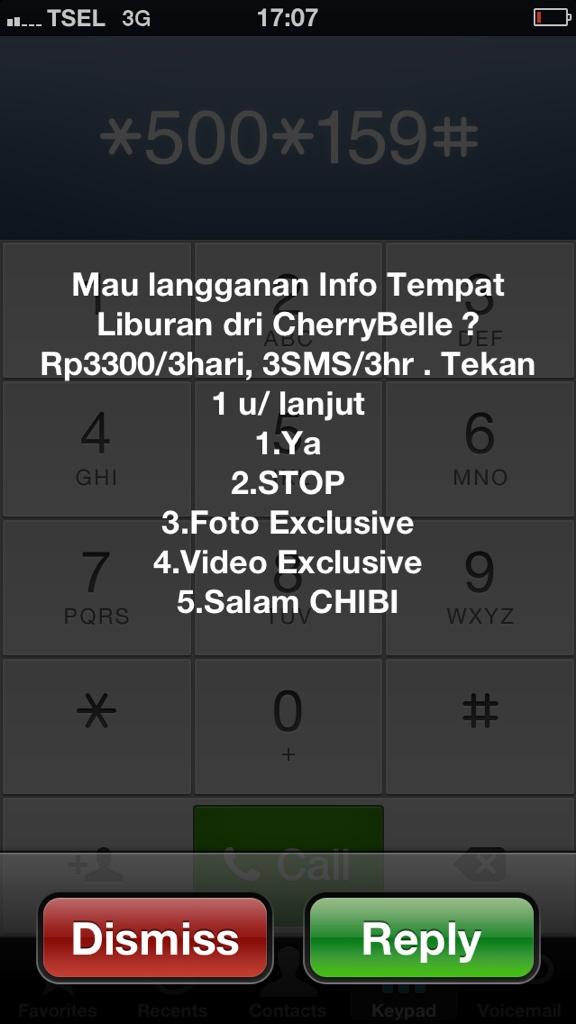 Buat kamu pengguna telkomsel *500*159#