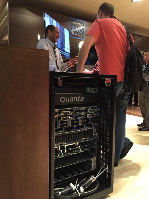 jaymonsf's tweet image. #CumulusLinux running Quanta networking at EVO:RACK. @VMworld @CumulusNetworks
