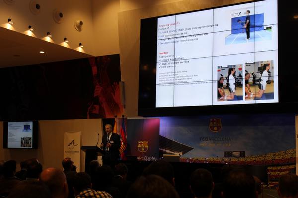 "Neuromuscular and pelvic control plays an important role in rehab." Nikos Malliaropoulos #MTN14