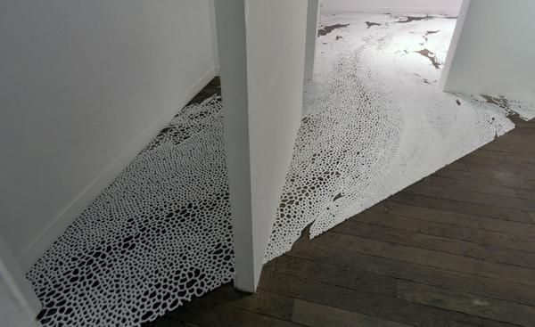 wallpapermag's tweet photo. Motoï Yamamoto's 'Floating Garden' saltscape at La Galerie Particulière in Paris: http://t.co/1d7K07ZiVr http://t.co/RaV0Llu96G