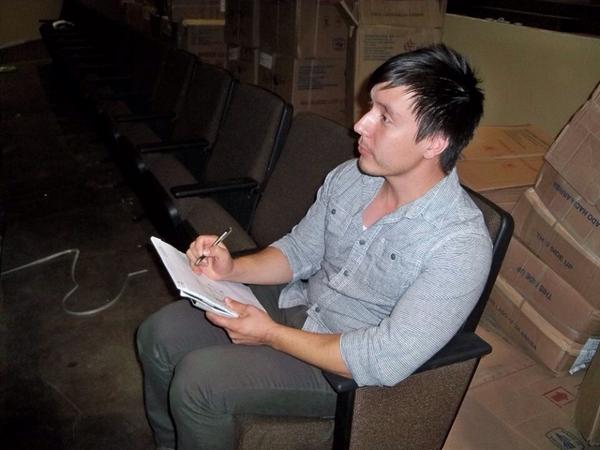 J0rdanLuke's tweet photo. Got a jump on the new seats at our new church building!! #NBchurch #nbignite http://t.co/FAOu1hAM4G