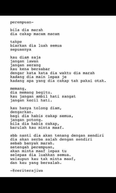 R I D Pa Twitter Bila Perempuan Marah Kita Lelaki Kena Diam Http T Co Gwyzjpdaku Twitter