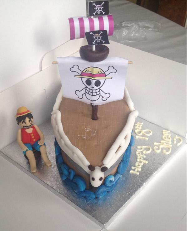 Nish S Cake House One Piece Themed Birthday Cake Orange Chocolate Sponge Layered With Orange Chocolate Ganache Onepiece Luffy Ship Http T Co Yi8xbyi4yc Twitter
