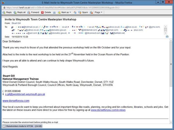 andrewjhaz's tweet image. Great to be invited to this. Not so great to have my email address shared with all the other invitees. #bccfail