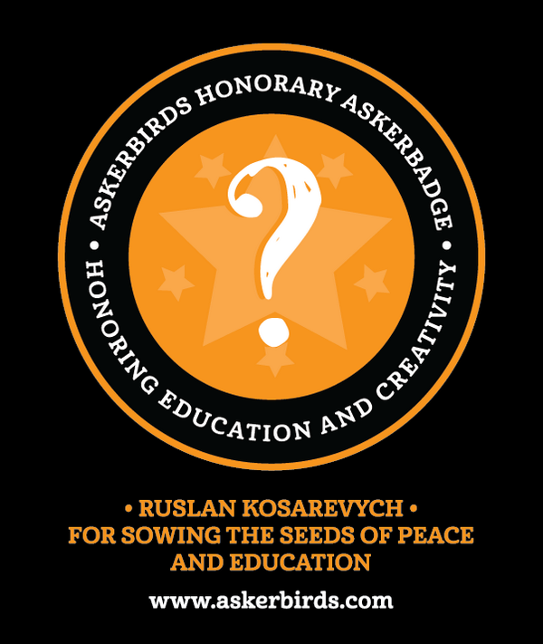 askerbirds's tweet image. Askerbadges awarded to @Kidappers for sowing the seeds of peace. Dear world, more like them please.