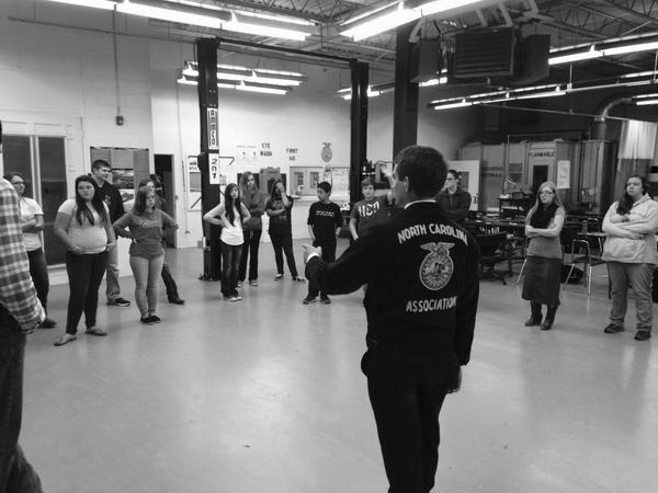 A state FFA officer is on campus today speaking to students in our Agriculture classes! #cte #ffa