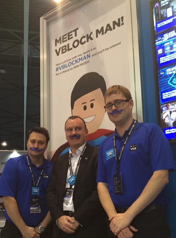 markgov's tweet photo. C'mon #VMworld it's selfie time with #vblockman #Vblock @vce stand come and win prizes at the stand http://t.co/F8igt8hmql
