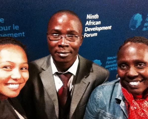 <a href="/SalinaSanou/">Salina Sanou</a>,Head Policy&amp;Advocacy <a href="/ACORDAfrica/">ACORD</a> with colleagues @ the 9th African Development Forum in Marrakesh #ADF9