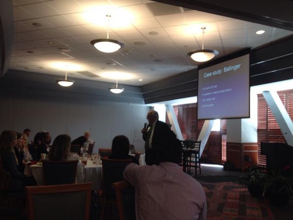 Meg_Odom's tweet photo. Bruce Lea getting some laughs during his Target Driven Marketing @smpstriangle program http://t.co/UaoLhUp9JV