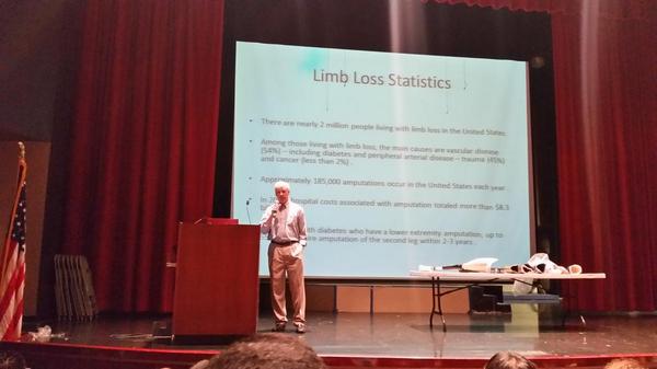 SGUSDSupt's tweet photo. Rod Cuervo at GHS for one book one read.  All about prosthetics. http://t.co/ns1jyETqAq