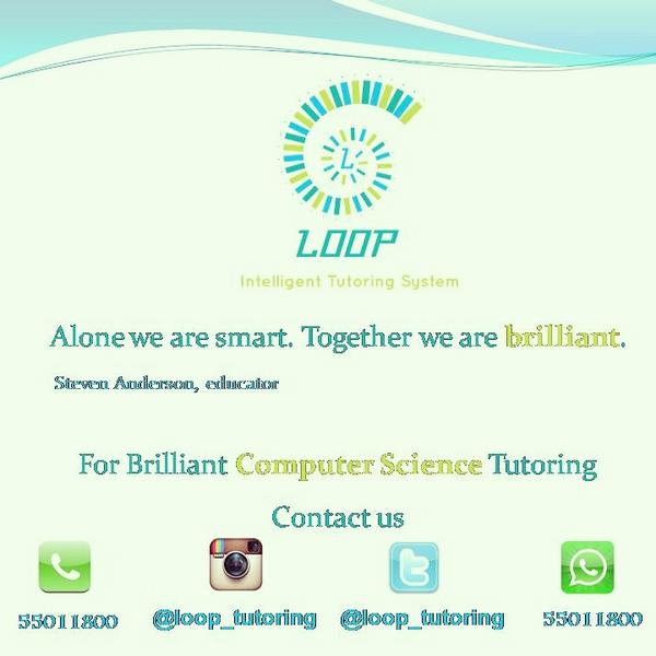 loop_tutoring's tweet photo. For Brilliant Computer Science Tutoring, Contact us. #gust #computer_science #cs #tutor #cs_department http://t.co/MXrAL6QEJh