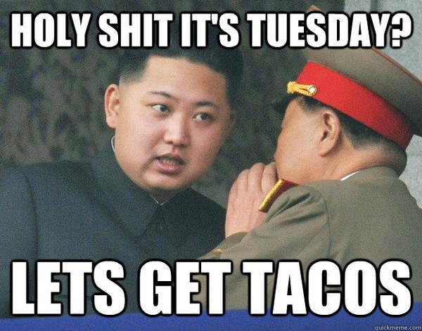 You down for tacos bros?  <a href="/Sethrogen/">Seth Rogen</a> <a href="/JamesFrancoTV/">James Franco</a> @TheInterview