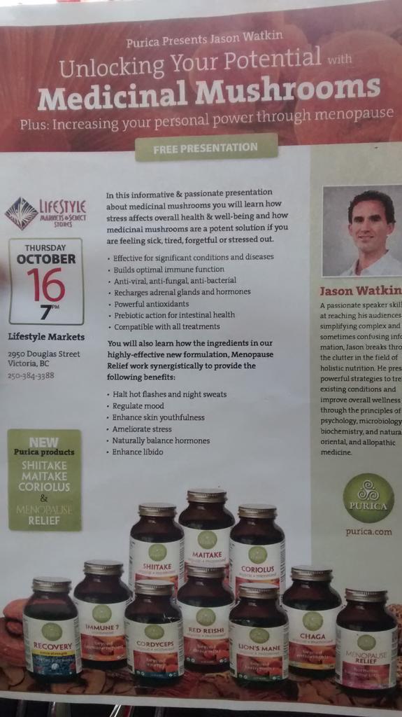 Hey #yyj don't miss this @PuricaWellness lecture this Thurs @LifestyleMkts . #learn #improvehealth #improvewellbeing