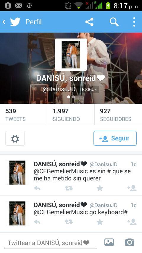 CFGemelierMusic's tweet photo. Seguidle es una estupenda cuenta de gemeliers gogogo @DanisuJD http://t.co/PqZAhr1O4t