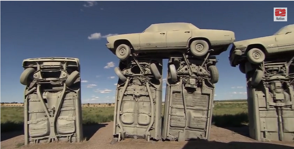 YouTubeNation's tweet photo. Behold, the ancient and mysterious #Carhenge. http://t.co/dBbEw7FSIU http://t.co/Xoi2D86lhn