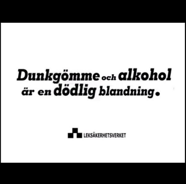 FLASH: Dunkgömme och alkohol är en dödlig blandning. Och använd reflex.