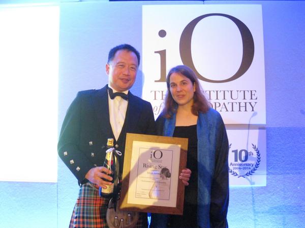 ESOMaidstone's tweet photo. Congrats to Sonja Jelineck, '14 ESO graduate; who received a ‘Rising Star’ award at the Institute of Osteopathy Gala http://t.co/ubDUp1OTfu
