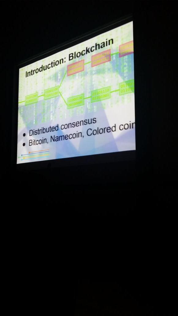 AlyseKilleen's tweet image. On cue #distributedconsensus: RT "@ethereumproject: Vitalik about to speak at Cambridge. http://t.co/TPmZJp7FS6”