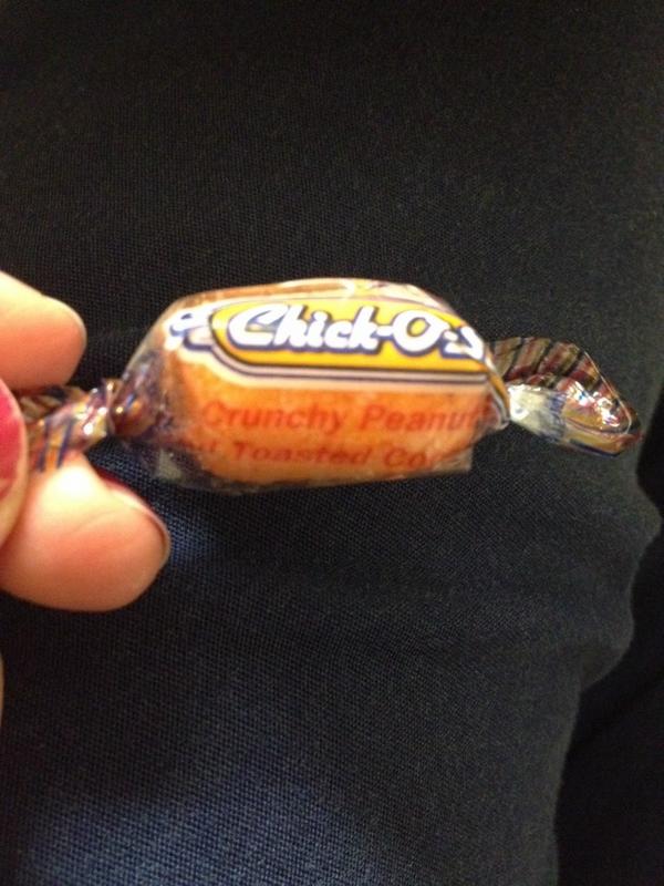 LaStew's tweet photo. To eat or not to eat this weird piece of candy I found at work... http://t.co/EXGRM8SGxf
