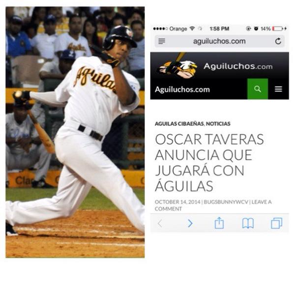Para Los Que Me Han Estado Preguntando, Si El Jugara ! #OscarTaveras #AguilasCibaeñas #TeamLeña #VamoAceile 👏⚾️