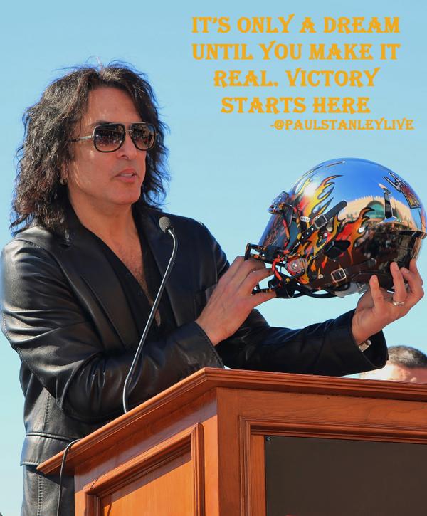 TFactoryMedia's tweet photo. “It’s only a dream until you make it real. Victory starts here.” —@PaulStanleyLive #4thandLoud http://t.co/47cmXRWcgP