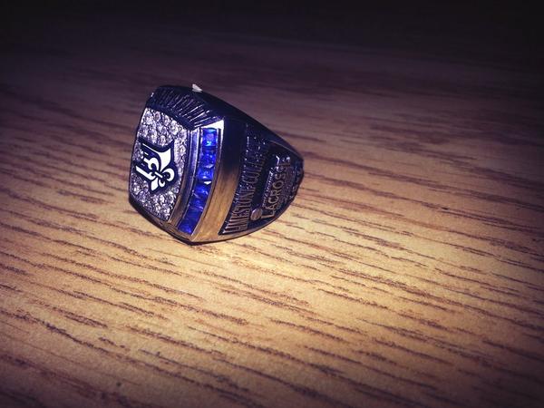 connolly_ch's tweet photo. There's that NCAA Championship ring I was looking for...Great visit w/ @B_Shea43  Congrats! 19-1 #NCAALax #thssalumni http://t.co/IIXyuxHgnV