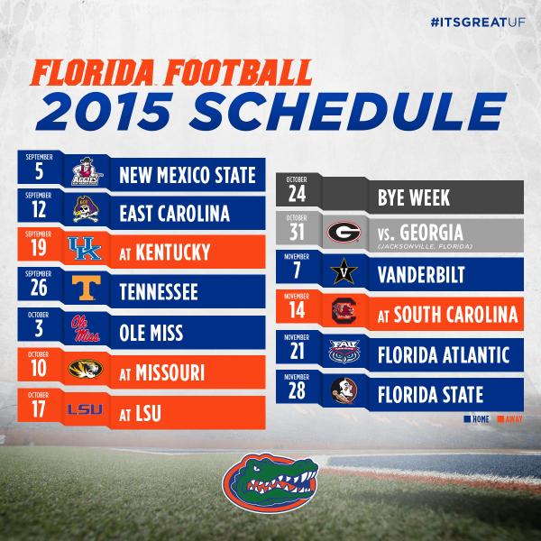 Uf Football Schedule 2022 Printable Florida Gators Football On Twitter: "Complete 2015 Florida Football Schedule Released. #Gators Http://T.co/Nlphxtihhl Http://T.co/Tfxgxcuvji" / Twitter