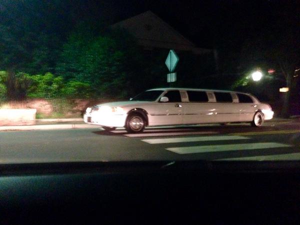 OnlyAtElon's tweet photo. #OnlyatElon would a white limo be dropping off students from Fall Break. http://t.co/x3sk4Ej8HL
