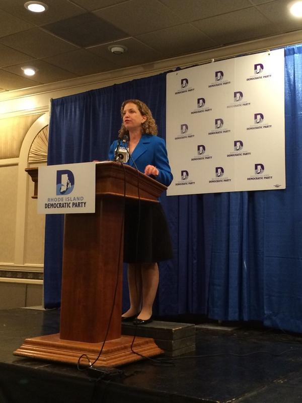 Rhode Island Democratic Party (@ridemparty) on Twitter photo Our tremendous DNC Chair <a href="/DWStweets/">Debbie Wasserman Schultz</a> congratulating <a href="/RIDemChair/">Joseph McNamara</a> and urging voters to vote #Democrat in November Our tremendous DNC Chair <a href="/DWStweets/">Debbie Wasserman Schultz</a> congratulating <a href="/RIDemChair/">Joseph McNamara</a> and urging voters to vote #Democrat in November