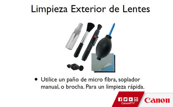 CanonPTY's tweet image. La limpieza EXTERIOR de los lentes la podemos realizar con estos elementos #YoUsoCanon #CanonTips #CleanAndCheck