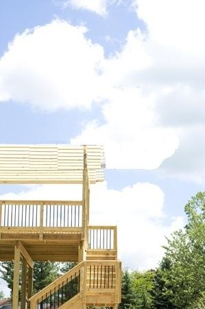 CustomPatio's tweet image. Standard deck railings are usually the least expensive option for #railings, and consist of average #wood.