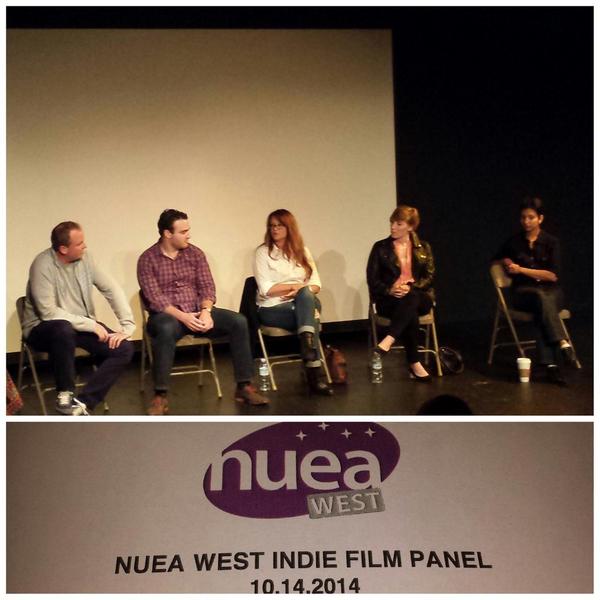 NUEAWest's tweet photo. NU alumni #indiefilm panel w/ @benwagner341 #MattRatner @driveindoc #StephGreen @GitaPullapilly #MyDayInLA http://t.co/hOGfDCkVsA