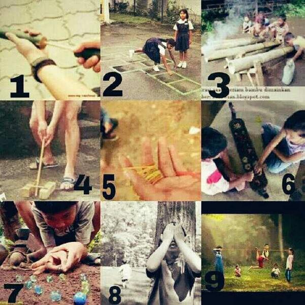 Mainan kampung rasanya lebih hangat, kreatif, seru, dibanding sibuk dengan alat main serba komputer